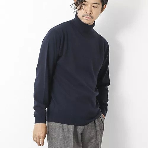 【ノーリーズ グッドマン/NOLLEY'S goodman / MEN】のウールカシミア タートルネックニット 25AW インテリア・キッズ・メンズ・レディースファッション・服の通販 founy(ファニー) 　ファッション　Fashion　メンズファッション　Fashion for Men　2025年　2025　2025-2026秋冬・A/W　Autumn/Winter 2025–26 AW25–26　なめらか　Smooth, Silky Texture　インナー　Innerwear　シンプル　Simple, Minimal　ジャケット　Jacket, Outerwear　スマート　Smart, Elegant　スラックス　Slacks, Dress Pants　タートルネック　Turtleneck, High Neck　デニム　Denim, Jeans Material　ダークネイビー|ID: prp329100004645534 ipo3291000000034544103