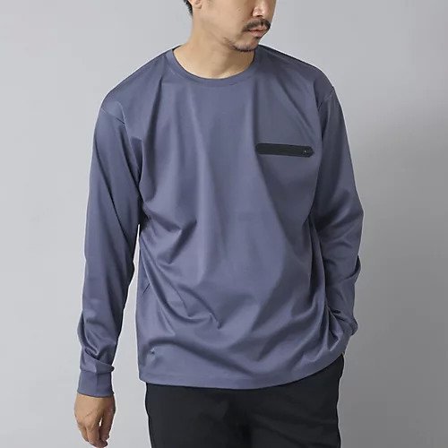 【ノーリーズ グッドマン/NOLLEY'S goodman / MEN】の【ACTIVE SECT】《限定展開》シーリングポケットロンT 25AW インテリア・キッズ・メンズ・レディースファッション・服の通販 founy(ファニー) 　ファッション　Fashion　メンズファッション　Fashion for Men　2025年　2025　2025-2026秋冬・A/W　Autumn/Winter 2025–26 AW25–26　なめらか　Smooth, Silky Texture　シルケット　Silket, Silky Cotton　シンプル　Simple, Minimal　ポケット　Pocket, Pocket Detail　リラックス　Relax, Relaxed Fit　エレガント 上品　Elegant　長袖　Long Sleeve, Full Sleeve　グレイッシュブルー|ID: prp329100004645544 ipo3291000000033527594