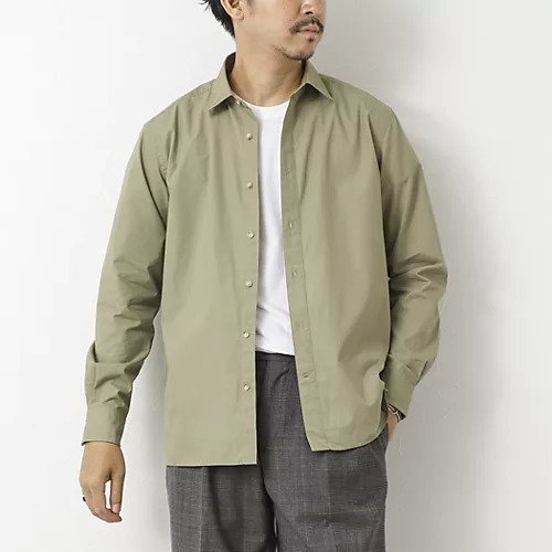 【ノーリーズ グッドマン/NOLLEY'S goodman / MEN】のピーチブロード レギュラーカラーシャツ 25AW インテリア・キッズ・メンズ・レディースファッション・服の通販 founy(ファニー) 　ファッション　Fashion　メンズファッション　Fashion for Men　インナー　Innerwear　シンプル　Simple, Minimal　デニム　Denim, Jeans Material　ピーチ　Peach, Soft Touch　ブロード　Broadcloth, Fine Cotton　ポケット　Pocket, Pocket Detail　レギュラー　Regular, Standard Fit　ロング　Long, Long-Length　2025年　2025　2025-2026秋冬・A/W　Autumn/Winter 2025–26 AW25–26　オリーブ|ID: prp329100004645550 ipo3291000000033527646