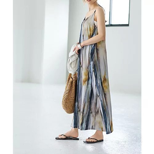 【スタイルデリ/STYLE DELI】の水彩ストライプ柄カットソーキャミワンピース インテリア・キッズ・メンズ・レディースファッション・服の通販 founy(ファニー) 　ファッション　Fashion　レディースファッション　Fashion for Women　ワンピース　Dresses　キャミソールワンピース　Camisole Dresses　インナー　Innerwear　カットソー　Cut and Sewn Top　カーディガン　Cardigan, Knitwear　キャミ　Camisole, Cami Top　グラデーション　Gradient, Ombre　サンダル　Sandals, Summer Shoes　ジャケット　Jacket, Outerwear　ストライプ　Stripe, Striped Pattern　スニーカー　Sneakers, Trainers　スリット　Slit, Slit Detail　タンク　Tank Top, Sleeveless Top　ノースリーブ　Sleeveless, No-Sleeve　長袖　Long Sleeve, Full Sleeve　バランス　Balance, Style Balance　パーカー　Hoodie, Parka　ブルゾン　Blouson, Bomber Jacket　ポケット　Pocket, Pocket Detail　半袖　Short Sleeve, Half Sleeve　マキシ　Maxi, Full Length　ミックス　Mix, Mixed Style　モチーフ　Motif, Design Theme　モノトーン　Monotone, Black and White　リゾート　Resort, Vacation Style　リボン　Ribbon, Bow　冬　Winter / This Winter　夏　Summer　ブルーミックス|ID: prp329100004645590 ipo3291000000033528330