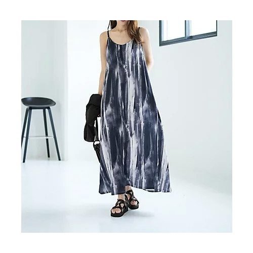 【スタイルデリ/STYLE DELI】の水彩ストライプ柄カットソーキャミワンピース 人気、トレンドファッション・服の通販 founy(ファニー) 　ファッション　Fashion　レディースファッション　Fashion for Women　ワンピース　Dresses　キャミソールワンピース　Camisole Dresses　インナー　Innerwear　カットソー　Cut and Sewn Top　カーディガン　Cardigan, Knitwear　キャミ　Camisole, Cami Top　グラデーション　Gradient, Ombre　サンダル　Sandals, Summer Shoes　ジャケット　Jacket, Outerwear　ストライプ　Stripe, Striped Pattern　スニーカー　Sneakers, Trainers　スリット　Slit, Slit Detail　タンク　Tank Top, Sleeveless Top　ノースリーブ　Sleeveless, No-Sleeve　長袖　Long Sleeve, Full Sleeve　バランス　Balance, Style Balance　パーカー　Hoodie, Parka　ブルゾン　Blouson, Bomber Jacket　ポケット　Pocket, Pocket Detail　半袖　Short Sleeve, Half Sleeve　マキシ　Maxi, Full Length　ミックス　Mix, Mixed Style　モチーフ　Motif, Design Theme　モノトーン　Monotone, Black and White　リゾート　Resort, Vacation Style　リボン　Ribbon, Bow　冬　Winter / This Winter　夏　Summer　other-2|ID: prp329100004645590 ipo3291000000033528333