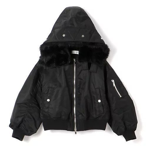 【アッパー ハイツ/upper hights】のTHE U-2 HOODIE インテリア・キッズ・メンズ・レディースファッション・服の通販 founy(ファニー) 　ファッション　Fashion　レディースファッション　Fashion for Women　サテン　Satin, Glossy Fabric　ブルゾン　Blouson, Bomber Jacket　人気　Popular, Best Seller　定番　Standard, Basic Item　BLACK|ID: prp329100004645592 ipo3291000000033528353