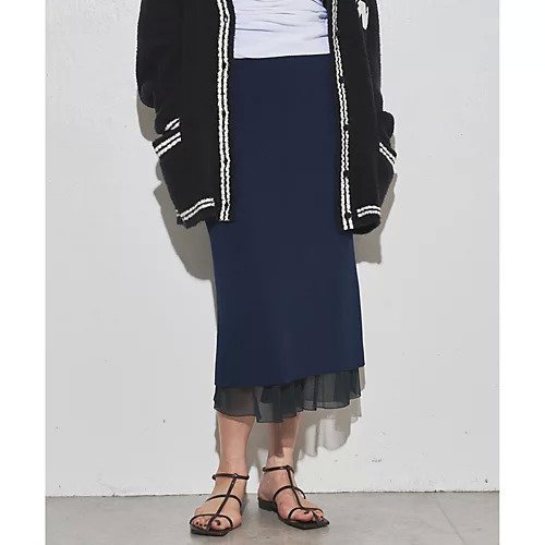 【ウィムガゼット/Whim Gazette】の【GEMINI】ニットレイヤードスカート 人気、トレンドファッション・服の通販 founy(ファニー) 　ファッション　Fashion　レディースファッション　Fashion for Women　スカート　Skirts　フリル　Frill, Ruffle　ミラノリブ　Milano Rib, Milano Stitch　モノトーン　Monotone, Black and White　おすすめ　Recommended / Our Picks　エレガント 上品　Elegant　2025年　2025　2025-2026秋冬・A/W　Autumn/Winter 2025–26 AW25–26　 other-1|ID: prp329100004646712 ipo3291000000033540818