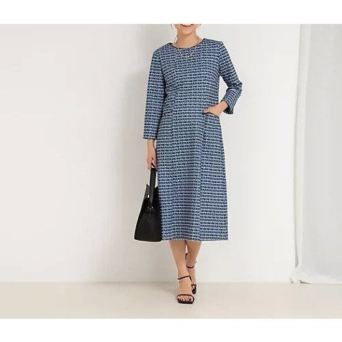 【ノーリーズ/NOLLEY'S】のツイード見えワンピース 人気、トレンドファッション・服の通販 founy(ファニー) 　ファッション　Fashion　レディースファッション　Fashion for Women　ワンピース　Dresses　2025年　2025　2025春夏・S/S　Spring/Summer 2025 SS25　ストレッチ　Stretch, Stretchy Fabric　スリット　Slit, Slit Detail　ツイード　Twill, Twill Weave　パイピング　Piping, Trim Design　プリント　Print, Printed Pattern　ポケット　Pocket, Pocket Detail　other-2|ID: prp329100004647733 ipo3291000000033551283