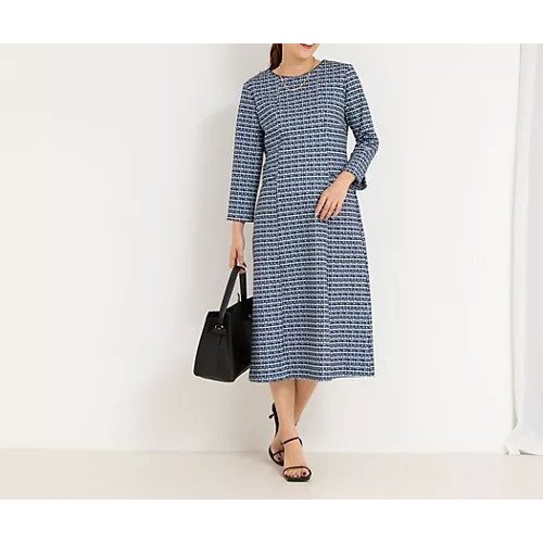 【ノーリーズ/NOLLEY'S】のツイード見えワンピース 人気、トレンドファッション・服の通販 founy(ファニー) 　ファッション　Fashion　レディースファッション　Fashion for Women　ワンピース　Dresses　2025年　2025　2025春夏・S/S　Spring/Summer 2025 SS25　ストレッチ　Stretch, Stretchy Fabric　スリット　Slit, Slit Detail　ツイード　Twill, Twill Weave　パイピング　Piping, Trim Design　プリント　Print, Printed Pattern　ポケット　Pocket, Pocket Detail　other-3|ID: prp329100004647733 ipo3291000000033551284