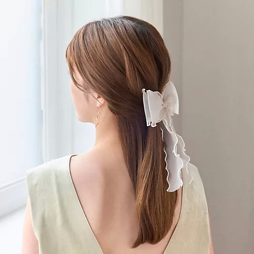 【フィービィー/phoebe】のフレアリボンドットパールヘアゴム ベージュ 人気、トレンドファッション・服の通販 founy(ファニー) 　ファッション　Fashion　レディースファッション　Fashion for Women　おすすめ　Recommended / Our Picks　オーガンジー　Organza Fabric　パール　Pearl, Pearl Accent　ビッグ　Big, Oversized　リボン　Ribbon, Bow　エレガント 上品　Elegant　結婚式　Wedding　other-3|ID: prp329100004647748 ipo3291000000033551384