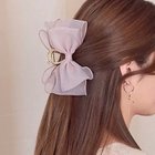 【フィービィー/phoebe】のボリュームオーガンジーリボンバンスクリップ ピンク ピンク|ID: prp329100004647749 ipo3291000000033551386