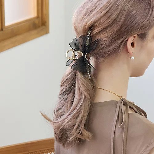 【フィービィー/phoebe】のオーガンジーリボンパールバンスクリップ 人気、トレンドファッション・服の通販 founy(ファニー) 　ファッション　Fashion　レディースファッション　Fashion for Women　オーガンジー　Organza Fabric　パール　Pearl, Pearl Accent　リボン　Ribbon, Bow　other-3|ID: prp329100004647755 ipo3291000000033551417