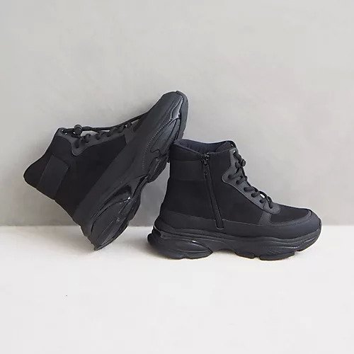 【エンチャンテッド/enchanted】の撥水レースアップサイドジップスニーカーブーツ インテリア・キッズ・メンズ・レディースファッション・服の通販 founy(ファニー) ファッション Fashion レディースファッション Fashion for Women インソール Shoe Insole クッション Cushion, Throw Pillow コンビ Combo, Combination Style バランス Balance, Style Balance ブラックスエード|ID: prp329100004648559 ipo3291000000033562720