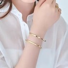 【フィービィー/phoebe】の【金属アレルギー対応】2ラインテクスチャーワイドカフバングル ゴールド|ID: prp329100004648563 ipo3291000000033562750