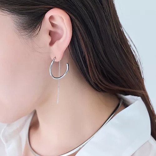 【フィービィー/phoebe】の【金属アレルギー対応】2wayウェーブラインフープピアス インテリア・キッズ・メンズ・レディースファッション・服の通販 founy(ファニー) https://founy.com/ ファッション Fashion レディースファッション Fashion for Women チェーン Chain, Chain Strap フープ Hoop, Hoop Earrings メタル Metal, Metal Parts エレガント 上品 Elegant 片耳 One-Ear, Single Earring |ID: prp329100004648564 ipo3291000000033562757