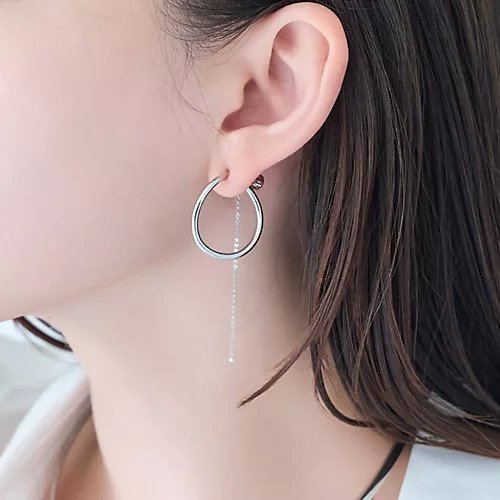 【フィービィー/phoebe】の【金属アレルギー対応】2wayウェーブラインフープイヤリング インテリア・キッズ・メンズ・レディースファッション・服の通販 founy(ファニー) https://founy.com/ ファッション Fashion レディースファッション Fashion for Women ジュエリー Jewelry ファッションリング Fashion Rings イヤリング・フープ・ドロップタイプ Hoop, Drop & Clip Earrings イヤリング Earrings チェーン Chain, Chain Strap フープ Hoop, Hoop Earrings メタル Metal, Metal Parts エレガント 上品 Elegant 片耳 One-Ear, Single Earring |ID: prp329100004648568 ipo3291000000033562777