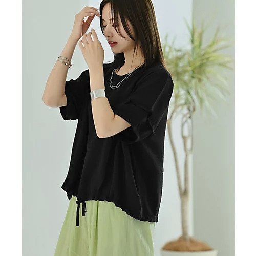 【スタイルデリ/STYLE DELI】の【BLK001】袖フリルドロストカットソー 人気、トレンドファッション・服の通販 founy(ファニー) 　ファッション　Fashion　レディースファッション　Fashion for Women　トップス・カットソー　Cut & Sew Tops　カットソー・ベーシックTシャツ　Cut-and-Sewn Tops / Stretch Tees & Basics　インナー　Innerwear　春　Spring　秋　Autumn　カットソー　Cut and Sewn Top　軽量　Lightweight, Ultra Light　シンプル　Simple, Minimal　デニム　Denim, Jeans Material　バランス　Balance, Style Balance　フリル　Frill, Ruffle　リラックス　Relax, Relaxed Fit　ワイド　Wide, Wide Fit　S/S・春夏　SS, Spring/Summer, Warm Season　おすすめ　Recommended / Our Picks　夏　Summer　旅行　Travel　ビジネス 仕事 通勤　Business / Work / Commuting　other-3|ID: prp329100004648597 ipo3291000000033563315
