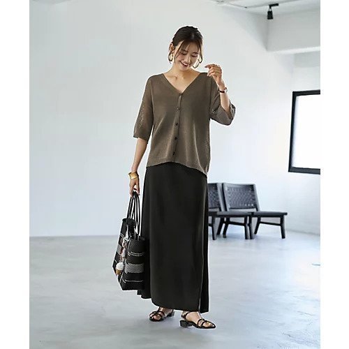 【スタイルデリ/STYLE DELI】のトップス的なドライタッチカーディガン 人気、トレンドファッション・服の通販 founy(ファニー) 　ファッション　Fashion　レディースファッション　Fashion for Women　トップス・カットソー　Cut & Sew Tops　カーディガン・羽織り　Layered Style Cardigans　アンサンブル　Ensemble Set　インナー　Innerwear　秋　Autumn　カーディガン　Cardigan, Knitwear　ストレート　Straight, Straight Cut　スリット　Slit, Slit Detail　タンク　Tank Top, Sleeveless Top　デコルテ　Décolleté, Neckline　フォルム　Silhouette, Form　フロント　Front, Front Design　ポケット　Pocket, Pocket Detail　冬　Winter / This Winter　夏　Summer　other-2|ID: prp329100004648600 ipo3291000000033563332