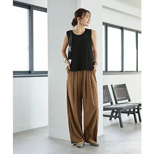 【スタイルデリ/STYLE DELI】のスクエア柄編みノースリニットトップス 人気、トレンドファッション・服の通販 founy(ファニー) 　ファッション　Fashion　レディースファッション　Fashion for Women　トップス・カットソー　Cut & Sew Tops　ニット　Knit Tops & Sweaters　イエロー　Yellow　インナー　Innerwear　秋　Autumn　サロペット　Overalls, Salopette　シンプル　Simple, Minimal　ジャケット　Jacket, Outerwear　スクエア　Square, Square Shape　ストレート　Straight, Straight Cut　スリット　Slit, Slit Detail　タンク　Tank Top, Sleeveless Top　定番　Standard, Basic Item　ノースリーブ　Sleeveless, No-Sleeve　ポケット　Pocket, Pocket Detail　無地　Plain, Solid Color　ラウンド　Round, Round Neck　冬　Winter / This Winter　夏　Summer　other-2|ID: prp329100004649099 ipo3291000000033575864