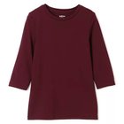 【マルティニーク/martinique】の《追加》《定番》フライス5分袖プルオーバー ボルドー|ID: prp329100004649101 ipo3291000000036285896