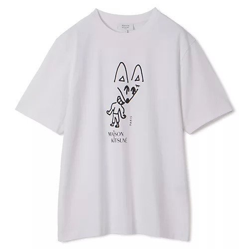 【メゾン キツネ/MAISON KITSUNE】のPARTY FOX COMFORT TEE-SHIRT インテリア・キッズ・メンズ・レディースファッション・服の通販 founy(ファニー) 　ファッション　Fashion　レディースファッション　Fashion for Women　トップス・カットソー　Cut & Sew Tops　シャツ・ブラウス・オフィスカジュアル　Elegant Blouses & Button-Ups　2025年　2025　2025-2026秋冬・A/W　Autumn/Winter 2025–26 AW25–26　コラボ　Collaboration, Collab　フォックス　Fox, Fox Fur　ボックス　Boxy, Box Shape　ロンドン　London Style, British Inspired　洗える　Machine Washable　WHITE|ID: prp329100004649210 ipo3291000000033577134