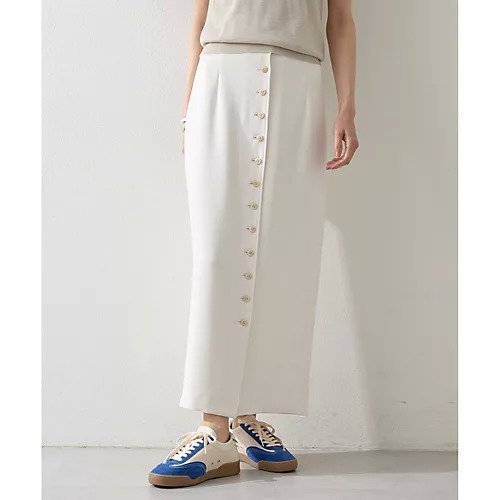 【ウィムガゼット/Whim Gazette】のWクロスボタンスカート 人気、トレンドファッション・服の通販 founy(ファニー) 　ファッション　Fashion　レディースファッション　Fashion for Women　スカート　Skirts　2025年　2025　2025-2026秋冬・A/W　Autumn/Winter 2025–26 AW25–26　カットソー　Cut and Sewn Top　シンプル　Simple, Minimal　ストレッチ　Stretch, Stretchy Fabric　フロント　Front, Front Design　ベーシック　Basic, Essential　ヴィンテージ　Vintage Style　吸水　Absorbent, Quick-Dry　other-3|ID: prp329100004649869 ipo3291000000033589784