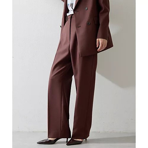 【ウィムガゼット/Whim Gazette】の平織りセンタープレスパンツ 人気、トレンドファッション・服の通販 founy(ファニー) 　ファッション　Fashion　レディースファッション　Fashion for Women　パンツ　Pants & Trousers　2025年　2025　2025-2026秋冬・A/W　Autumn/Winter 2025–26 AW25–26　オックス　Oxford Fabric　シンプル　Simple, Minimal　ジャケット　Jacket, Outerwear　スニーカー　Sneakers, Trainers　センター　Center, Center Line　ワイド　Wide, Wide Fit　エレガント 上品　Elegant　other-3|ID: prp329100004649874 ipo3291000000033589829