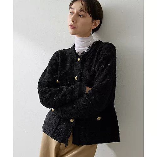 【ウィムガゼット/Whim Gazette】のツィードニットジャケット 人気、トレンドファッション・服の通販 founy(ファニー) 　ファッション　Fashion　レディースファッション　Fashion for Women　アウター　Coat / Outerwear Collection　レディースジャケット・軽アウター　Jackets　カーディガン　Cardigan, Knitwear　クラシカル　Classical, Vintage-Inspired　ジャケット　Jacket, Outerwear　ツイード　Twill, Twill Weave　フリンジ　Fringe, Tassel　ミックス　Mix, Mixed Style　おすすめ　Recommended / Our Picks　エレガント 上品　Elegant　2025年　2025　2025-2026秋冬・A/W　Autumn/Winter 2025–26 AW25–26　other-3|ID: prp329100004649889 ipo3291000000033589974
