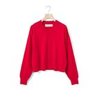 【ミディウミ/MidiUmi】のVネックニットプルオーバー レッド|ID: prp329100004649964 ipo3291000000035316869