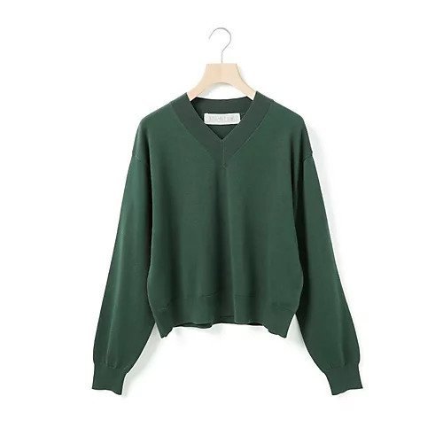 【ミディウミ/MidiUmi】のVネックニットプルオーバー インテリア・キッズ・メンズ・レディースファッション・服の通販 founy(ファニー) 　ファッション　Fashion　レディースファッション　Fashion for Women　トップス・カットソー　Cut & Sew Tops　ニット　Knit Tops & Sweaters　カジュアルプルオーバー・ニットトップス　Pullovers & Knit Tops / Casual Pullovers　Vネックトップス　V-Neck Tops / V-Cut Neckline Shirts　コンパクト　Compact, Small Size　ベスト　Vest, Waistcoat　秋　Autumn　グリーン|ID: prp329100004649964 ipo3291000000036043883