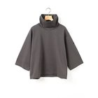 【ミディウミ/MidiUmi】の7分袖ハイネックプルオーバー チャコールグレー|ID: prp329100004649965 ipo3291000000036282292