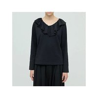 【ミズイロ インド/mizuiro ind】のフリルカラーロングスリーブプルオーバー 人気、トレンドファッション・服の通販 founy(ファニー) ファッション Fashion レディースファッション Fashion for Women トップス・カットソー Cut & Sew Tops カジュアルプルオーバー・ニットトップス Pullovers & Knit Tops / Casual Pullovers インナー Innerwear カットソー Cut and Sewn Top カーディガン Cardigan, Knitwear シンプル Simple, Minimal スタイリッシュ Stylish, Fashionable フリル Frill, Ruffle 秋 Autumn |ID:prp329100004649966