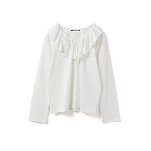 【ミズイロ インド/mizuiro ind】のフリルカラーロングスリーブプルオーバー インテリア・キッズ・メンズ・レディースファッション・服の通販 founy(ファニー) 　ファッション　Fashion　レディースファッション　Fashion for Women　トップス・カットソー　Cut & Sew Tops　カジュアルプルオーバー・ニットトップス　Pullovers & Knit Tops / Casual Pullovers　インナー　Innerwear　カットソー　Cut and Sewn Top　カーディガン　Cardigan, Knitwear　シンプル　Simple, Minimal　スタイリッシュ　Stylish, Fashionable　フリル　Frill, Ruffle　秋　Autumn　オフホワイト|ID: prp329100004649966 ipo3291000000033591024