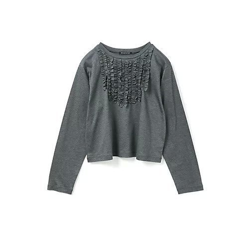 【ミズイロ インド/mizuiro ind】のフロントフリルプルオーバー インテリア・キッズ・メンズ・レディースファッション・服の通販 founy(ファニー) 　ファッション　Fashion　レディースファッション　Fashion for Women　トップス・カットソー　Cut & Sew Tops　カジュアルプルオーバー・ニットトップス　Pullovers & Knit Tops / Casual Pullovers　インナー　Innerwear　カットソー　Cut and Sewn Top　シンプル　Simple, Minimal　スタイリッシュ　Stylish, Fashionable　フリル　Frill, Ruffle　秋　Autumn　チャコールグレー|ID: prp329100004649967 ipo3291000000033591044