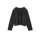 【ミズイロ インド/mizuiro ind】のフロントフリルプルオーバー ブラック|ID: prp329100004649967 ipo3291000000035304756