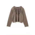 【ミズイロ インド/mizuiro ind】のフロントフリルプルオーバー ベージュ|ID: prp329100004649967 ipo3291000000036271209