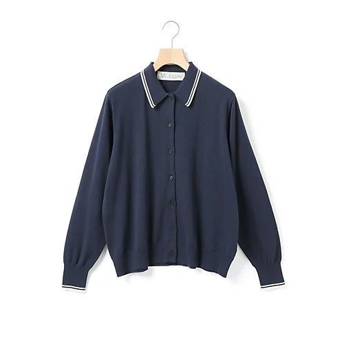 【ミディウミ/MidiUmi】のポロニットカーディガン インテリア・キッズ・メンズ・レディースファッション・服の通販 founy(ファニー) 　ファッション　Fashion　レディースファッション　Fashion for Women　トップス・カットソー　Cut & Sew Tops　ニット　Knit Tops & Sweaters　カーディガン・羽織り　Layered Style Cardigans　ショート　Short, Short Length　ベスト　Vest, Waistcoat　ワイド　Wide, Wide Fit　秋　Autumn　ネイビー|ID: prp329100004649968 ipo3291000000033591050