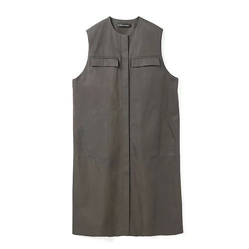 【ミズイロ インド/mizuiro ind】のポケット付きクルーネックロングジレ 人気、トレンドファッション・服の通販 founy(ファニー) 　ファッション　Fashion　レディースファッション　Fashion for Women　アウター　Coat / Outerwear Collection　トップス・カットソー　Cut & Sew Tops　ベスト&ジレ / 重ね着スタイル　Vests & Gilets　ジャケット　Jacket, Outerwear　フロント　Front, Front Design　ポケット　Pocket, Pocket Detail　ワーク　Workwear, Utility Style　other-2|ID: prp329100004649970 ipo3291000000033591068