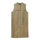 【ミズイロ インド/mizuiro ind】のポケット付きクルーネックロングジレ ベージュ|ID: prp329100004649970 ipo3291000000035304714