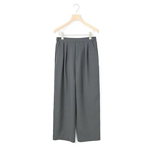 【ミディウミ/MidiUmi】のワイドスラックスパンツ インテリア・キッズ・メンズ・レディースファッション・服の通販 founy(ファニー) 　ファッション　Fashion　レディースファッション　Fashion for Women　パンツ　Pants & Trousers　スラックス　Slacks, Dress Pants　ベーシック　Basic, Essential　ワイド　Wide, Wide Fit　チャコールグレー|ID: prp329100004649971 ipo3291000000033591073