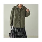 【スタイルデリ/STYLE DELI】の【LUXE】製品洗いカラーデニムシャツジャケット カーキ|ID: prp329100004650921 ipo3291000000033602153