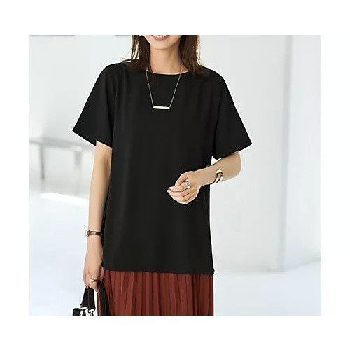 【スタイルデリ/STYLE DELI】のスルスルシンプル洗練ブラウス インテリア・キッズ・メンズ・レディースファッション・服の通販 founy(ファニー) 　ファッション　Fashion　レディースファッション　Fashion for Women　トップス・カットソー　Cut & Sew Tops　シャツ・ブラウス・オフィスカジュアル　Elegant Blouses & Button-Ups　インナー　Innerwear　春　Spring　秋　Autumn　カットソー　Cut and Sewn Top　カーディガン　Cardigan, Knitwear　サロペット　Overalls, Salopette　シンプル　Simple, Minimal　ジャケット　Jacket, Outerwear　ジョーゼット　Georgette, Semi-Sheer Fabric　ストレート　Straight, Straight Cut　スリット　Slit, Slit Detail　ダウン　Down, Puffer　長袖　Long Sleeve, Full Sleeve　バランス　Balance, Style Balance　フォルム　Silhouette, Form　フラット　Flat, Flat Shoes　ベスト　Vest, Waistcoat　半袖　Short Sleeve, Half Sleeve　冬　Winter / This Winter　夏　Summer　エレガント 上品　Elegant　ビジネス 仕事 通勤　Business / Work / Commuting　ブラック|ID: prp329100004651068 ipo3291000000033603742