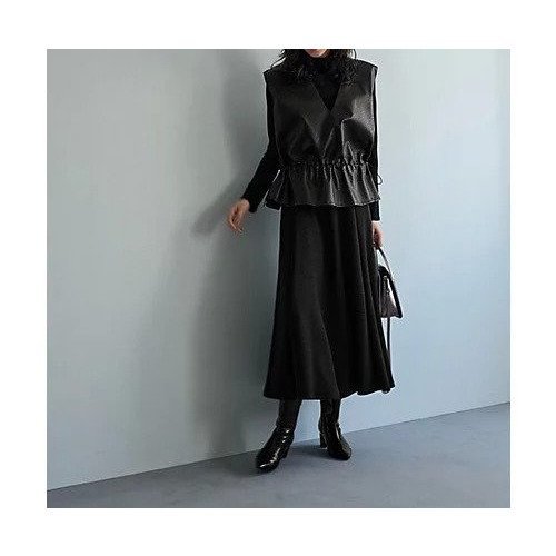【スタイルデリ/STYLE DELI】の【LUXE】ペプラムフェイクレザーベスト 人気、トレンドファッション・服の通販 founy(ファニー) 　ファッション　Fashion　レディースファッション　Fashion for Women　アウター　Coat / Outerwear Collection　トップス・カットソー　Cut & Sew Tops　ベスト&ジレ / 重ね着スタイル　Vests & Gilets　スピンドル　Spindle, Drawcord　フェイクレザー　Faux Leather, PU Leather　ベスト　Vest, Waistcoat　ベーシック　Basic, Essential　ペプラム　Peplum, Flared Hem　ボックス　Boxy, Box Shape　ポケット　Pocket, Pocket Detail　夏　Summer　other-2|ID: prp329100004651075 ipo3291000000033603825