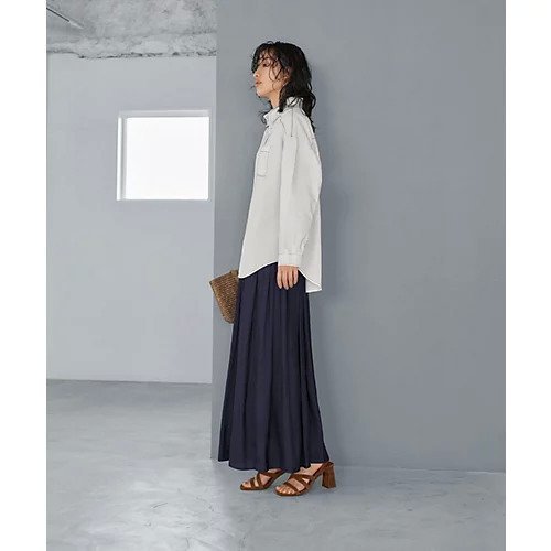 【スタイルデリ/STYLE DELI】の【Made in JAPAN】ロングレングスV.サテンギャザースカート 人気、トレンドファッション・服の通販 founy(ファニー) 　ファッション　Fashion　レディースファッション　Fashion for Women　スカート　Skirts　くるぶし　Ankle-Length　ギャザー　Gathered, Ruffled　軽量　Lightweight, Ultra Light　スリット　Slit, Slit Detail　センター　Center, Center Line　定番　Standard, Basic Item　人気　Popular, Best Seller　フレア　Flare, Flared　ポケット　Pocket, Pocket Detail　ループ　Loop, Loop Knit　ロング　Long, Long-Length　日本製　Made In Japan　other-3|ID: prp329100004651076 ipo3291000000033603835