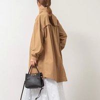 【ノーリーズ/NOLLEY'S】のウォッシャブルスタンドネックコート 人気、トレンドファッション・服の通販 founy(ファニー) ファッション Fashion レディースファッション Fashion for Women アウター Coat / Outerwear Collection コート・ロングコート・ピーコート Long Coats, Peacoats & More 2025年 2025 2025-2026秋冬・A/W Autumn/Winter 2025–26 AW25–26 ギャザー Gathered, Ruffled スタンド Stand Collar, Upright Stand ドローコード Drawcord, Drawstring Cord フォルム Silhouette, Form |ID:prp329100004651085