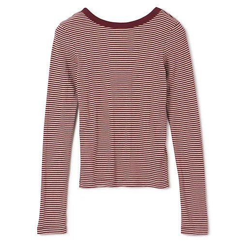 【ビューティフル ピープル/beautiful people】のMiller double-frontlong T-shirt インテリア・キッズ・メンズ・レディースファッション・服の通販 founy(ファニー) 　ファッション　Fashion　レディースファッション　Fashion for Women　トップス・カットソー　Cut & Sew Tops　シャツ・ブラウス・オフィスカジュアル　Elegant Blouses & Button-Ups　ロングTシャツ・Tシャツ　Longline T-Shirts & Tees　2025年　2025　2025-2026秋冬・A/W　Autumn/Winter 2025–26 AW25–26　オーバル　Oval Design　フィット　Fit, Slim Fit　ロング　Long, Long-Length　洗える　Machine Washable　wine|ID: prp329100004651919 ipo3291000000036281547