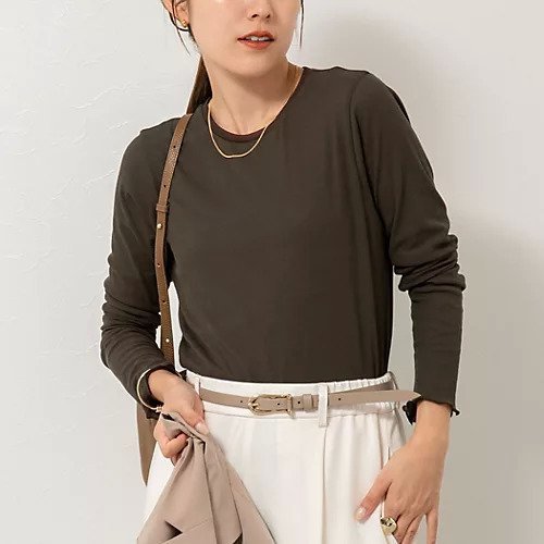 【ノーリーズ/NOLLEY'S】のウォッシャブルシアーフライスロンT インテリア・キッズ・メンズ・レディースファッション・服の通販 founy(ファニー) 　ファッション　Fashion　レディースファッション　Fashion for Women　トップス・カットソー　Cut & Sew Tops　ロングTシャツ・Tシャツ　Longline T-Shirts & Tees　2025年　2025　2025-2026秋冬・A/W　Autumn/Winter 2025–26 AW25–26　インナー　Innerwear　シアー　Sheer, See-Through　人気　Popular, Best Seller　秋　Autumn　ブラウン|ID: prp329100004651923 ipo3291000000033615129