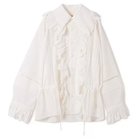 【ジュンミカミ/JUN MIKAMI】のラッフルSH 人気、トレンドファッション・服の通販 founy(ファニー) ファッション Fashion レディースファッション Fashion for Women 2025年 2025 2025-2026秋冬・A/W Autumn/Winter 2025–26 AW25–26 ドローコード Drawcord, Drawstring Cord ラッフル Ruffle, Frill レース Lace, Lace Fabric エレガント 上品 Elegant 洗える Machine Washable thumbnail ホワイト|ID: prp329100004651929 ipo3291000000034864578