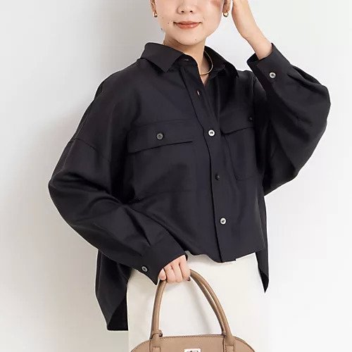 【ノーリーズソフィー/NOLLEY'S sophi】のウォッシャブルウール混ビエラショートシャツ インテリア・キッズ・メンズ・レディースファッション・服の通販 founy(ファニー) 　ファッション　Fashion　レディースファッション　Fashion for Women　トップス・カットソー　Cut & Sew Tops　シャツ・ブラウス・オフィスカジュアル　Elegant Blouses & Button-Ups　2025年　2025　2025-2026秋冬・A/W　Autumn/Winter 2025–26 AW25–26　ショート　Short, Short Length　ポケット　Pocket, Pocket Detail　ネイビー|ID: prp329100004651934 ipo3291000000033615194