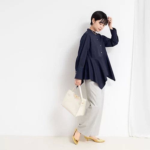 【ノーリーズソフィー/NOLLEY'S sophi】のウォッシャブルハンカチーフヘムシャツ 人気、トレンドファッション・服の通販 founy(ファニー) 　ファッション　Fashion　レディースファッション　Fashion for Women　トップス・カットソー　Cut & Sew Tops　シャツ・ブラウス・オフィスカジュアル　Elegant Blouses & Button-Ups　2025年　2025　2025-2026秋冬・A/W　Autumn/Winter 2025–26 AW25–26　ストレッチ　Stretch, Stretchy Fabric　メタル　Metal, Metal Parts　other-2|ID: prp329100004651936 ipo3291000000033615213