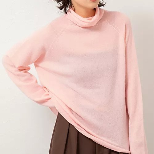【リエミラー/Rie Miller】のPUREカシミヤタートルネックニット インテリア・キッズ・メンズ・レディースファッション・服の通販 founy(ファニー) 　ファッション　Fashion　レディースファッション　Fashion for Women　トップス・カットソー　Cut & Sew Tops　ニット　Knit Tops & Sweaters　タートルネック・ハイネックトップス　Turtlenecks & High-Neck Tops　2025年　2025　2025-2026秋冬・A/W　Autumn/Winter 2025–26 AW25–26　タートルネック　Turtleneck, High Neck　エレガント 上品　Elegant　ベビーピンク|ID: prp329100004651939 ipo3291000000033615234
