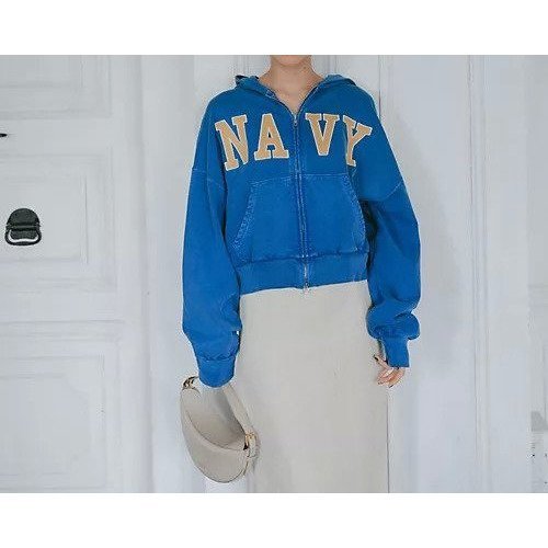 【アンスクリア/INSCRIRE】のNavy Zip Hoodie 人気、トレンドファッション・服の通販 founy(ファニー) 　ファッション　Fashion　レディースファッション　Fashion for Women　サテン　Satin, Glossy Fabric　ショルダー　Shoulder, Shoulder Strap　スウェット / スエット　Sweatshirt, Sweatwear　ドロップ　Drop Shoulder, Dropped Style　ボトム　Bottoms, Lower Wear　ミックス　Mix, Mixed Style　ヴィンテージ　Vintage Style　洗える　Machine Washable　other-3|ID: prp329100004651942 ipo3291000000033615254