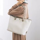 【トプカピ/TOPKAPI】の【Breath TOPKAPI】RIPPLE リプル レザーハンドル A4 トートバッグ 人気、トレンドファッション・服の通販 founy(ファニー) ファッション Fashion レディースファッション Fashion for Women バッグ Bags クール Cool, Chic 軽量 Lightweight, Ultra Light 人気 Popular, Best Seller フラップ Flap, Flap Pocket ポケット Pocket, Pocket Detail メタル Metal, Metal Parts ロング Long, Long-Length ビジネス 仕事 通勤 Business / Work / Commuting thumbnail アイボリー|ID: prp329100004651962 ipo3291000000033615388