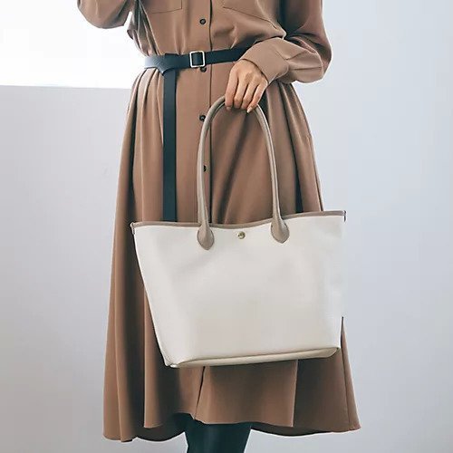 【トプカピ/TOPKAPI】の【Breath TOPKAPI】RIPPLE リプル レザーハンドル A4 トートバッグ 人気、トレンドファッション・服の通販 founy(ファニー) 　ファッション　Fashion　レディースファッション　Fashion for Women　バッグ　Bags　クール　Cool, Chic　軽量　Lightweight, Ultra Light　人気　Popular, Best Seller　フラップ　Flap, Flap Pocket　ポケット　Pocket, Pocket Detail　メタル　Metal, Metal Parts　ロング　Long, Long-Length　ビジネス 仕事 通勤　Business / Work / Commuting　other-2|ID: prp329100004651962 ipo3291000000033615389